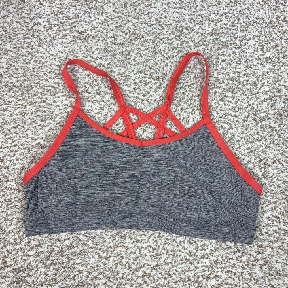 The‎ North Face Tank Top Womens Large Gray FlashDry Strappy Cropped Yoga Gym